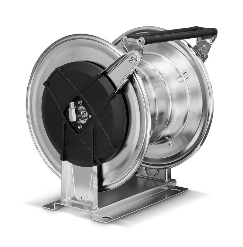 Automatische Schlauchtrommel, Edelstahl, 40 m