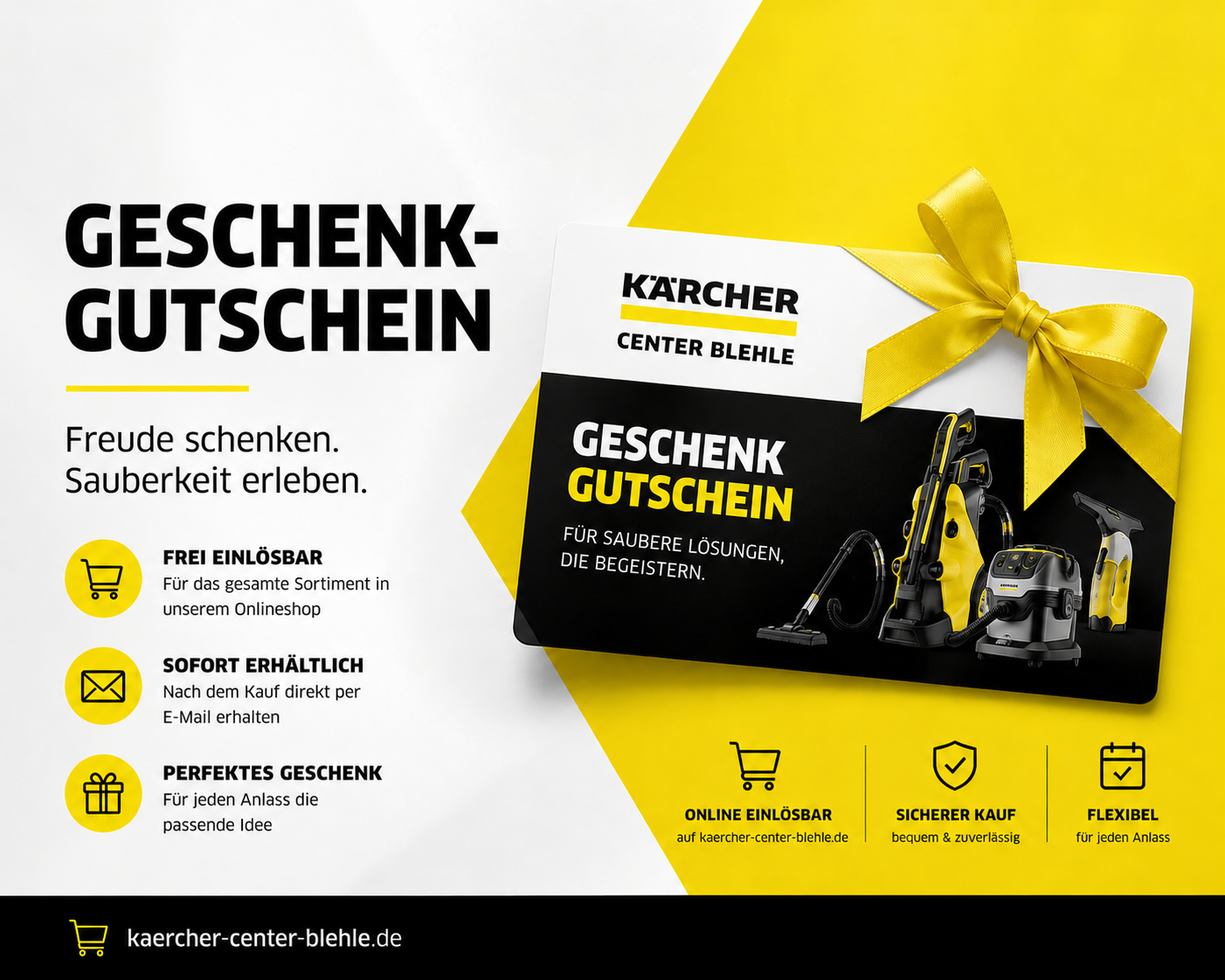 Gutschein- Geschenkgutschein für Kärcher Center Blehle